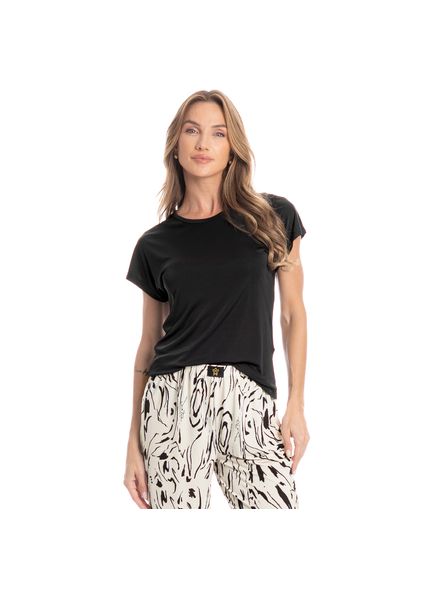 Pijama Feminino Cropped Nero Branco - Imagem 1