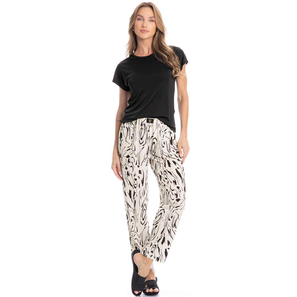 Pijama Feminino Cropped Nero - Imagem 3 - Mobile
