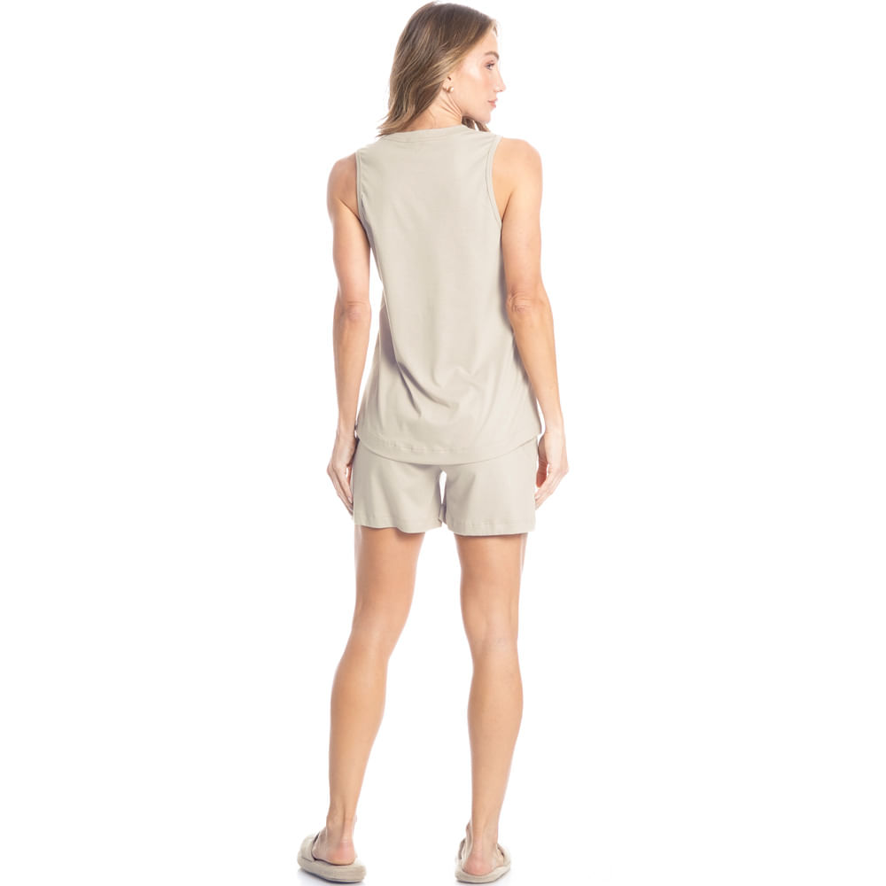 Pijama Feminino Curto Regata Duda - Imagem 4 - Mobile
