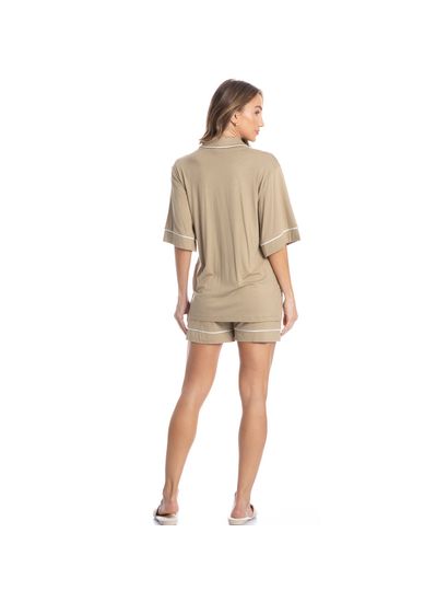 Pijama Feminino Curto Americano Samantha - Imagem 4 - Desktop