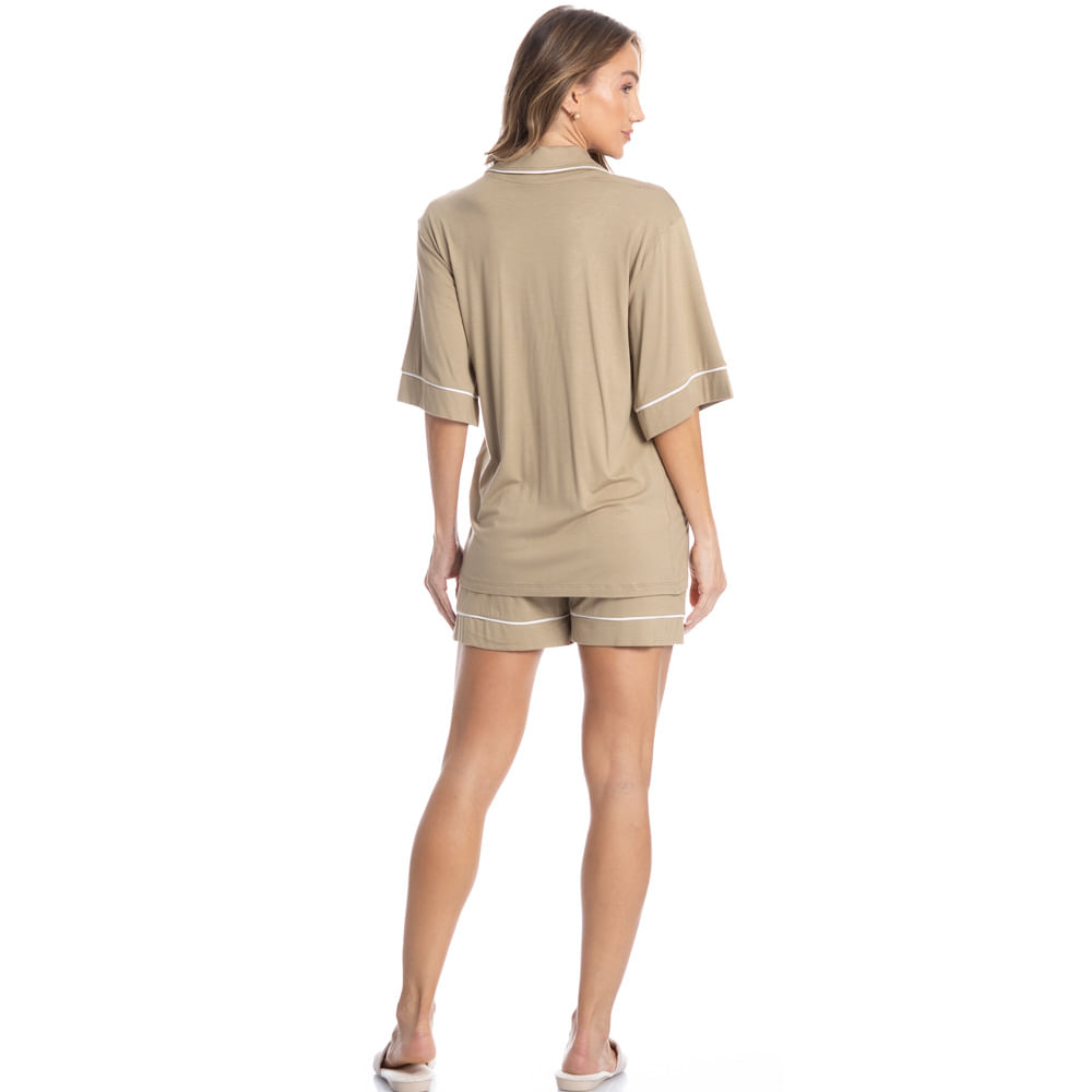 Pijama Feminino Curto Americano Samantha - Imagem 4 - Mobile