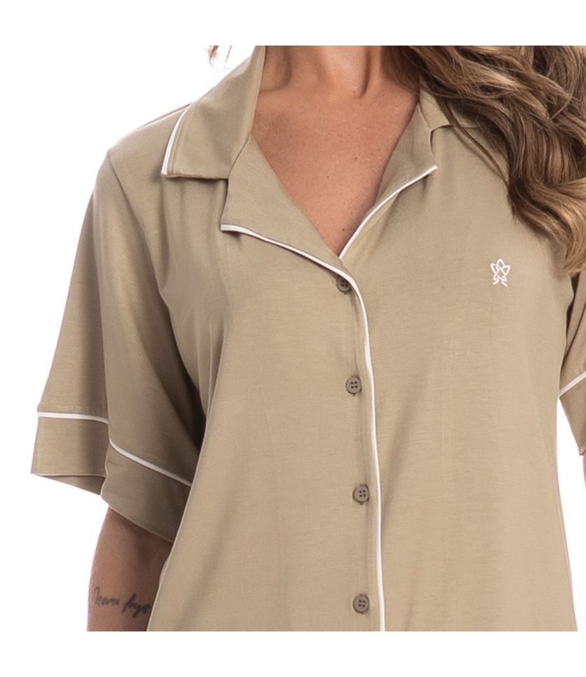 Pijama Feminino Curto Americano Samantha - Imagem 5 - Desktop