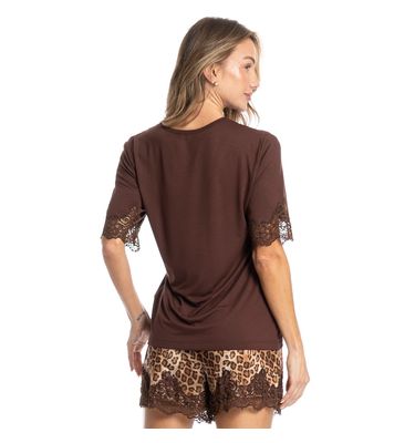 Pijama Curto Feminino Ágatha - Imagem 2 - Mobile