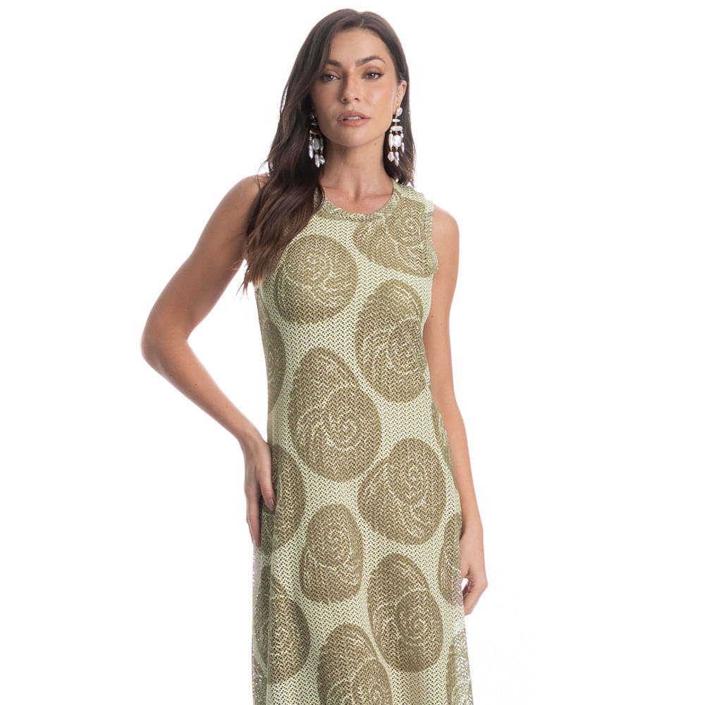 Vestido Regata Conchas Verde - Imagem 1