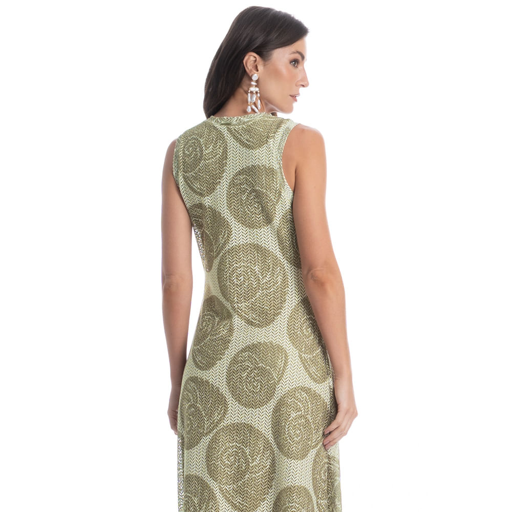 Vestido Regata Conchas Verde - Imagem 2