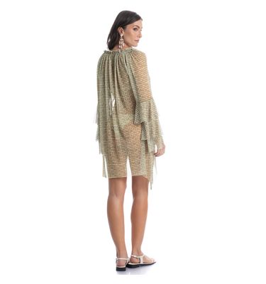 Vestido De Tule Com Babados Conchas - Imagem 4 - Mobile
