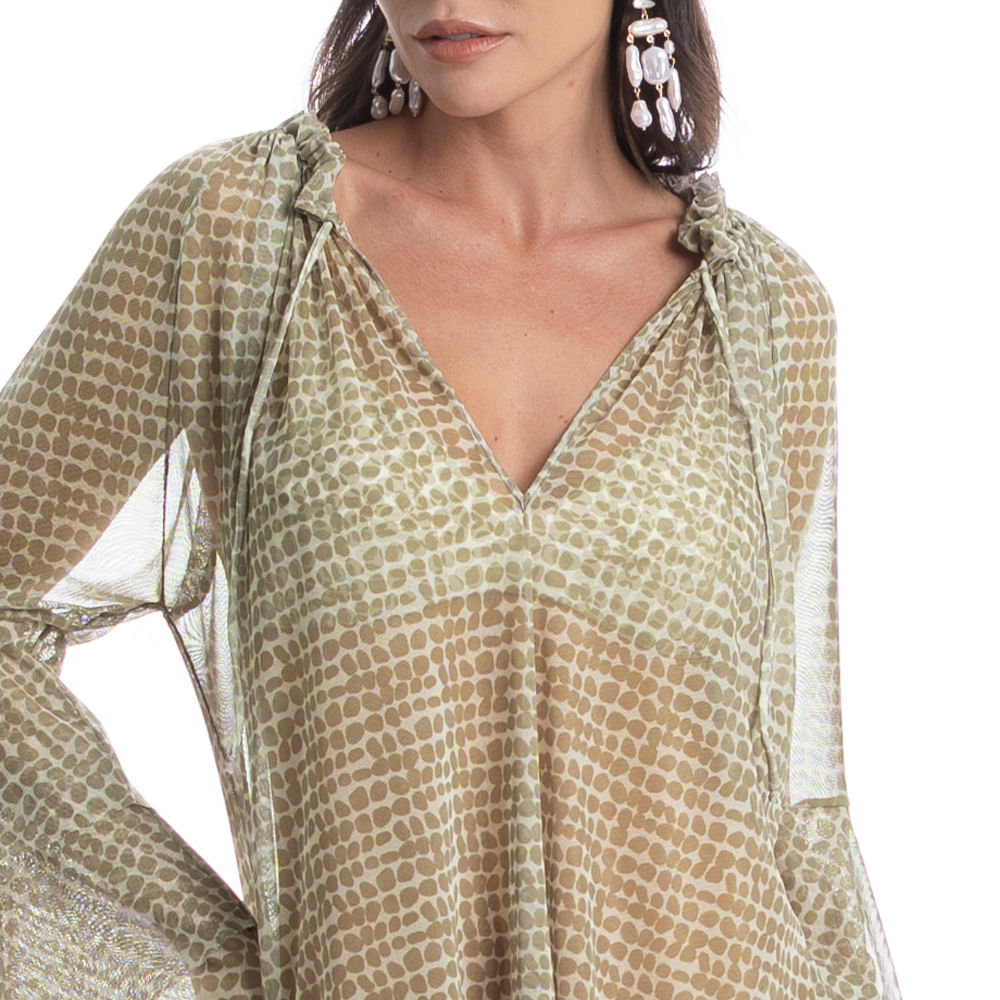 Vestido De Tule Com Babados Conchas - Imagem 5 - Mobile