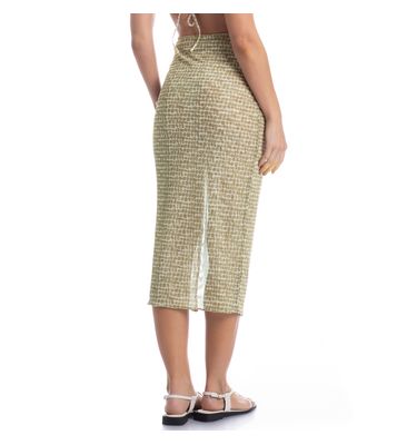 Saia Midi De Tule Franzida Conchas - Imagem 2 - Mobile