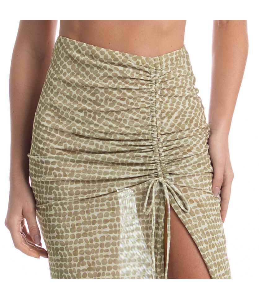 Saia Midi De Tule Franzida Conchas - Imagem 5 - Desktop