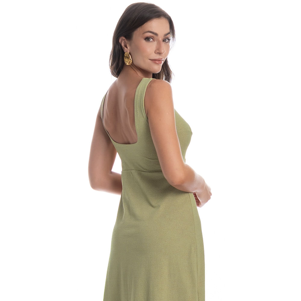 Vestido Com Fivela Verdini Verde - Imagem 2