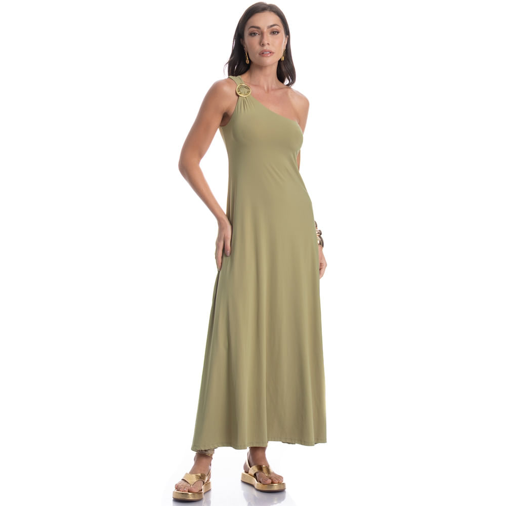 Vestido Verdini Assimétrico Com Fivela - Imagem 3 - Mobile