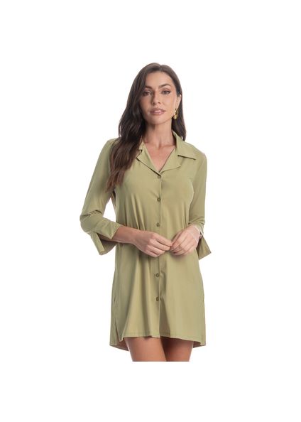 Camisa Feminina Abotoada Verdini Verde - Imagem 1