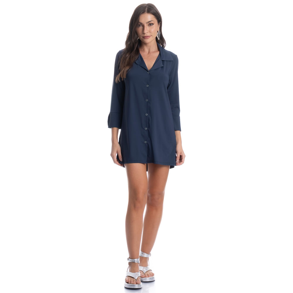 Camisa Feminina Abotoada Breeze - Imagem 3 - Mobile