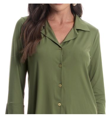 Camisa Feminina Abotoada Breeze - Imagem 5 - Mobile