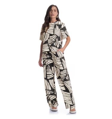 Calça Feminina Com Pregas E Bolso Mistral - Imagem 3 - Mobile