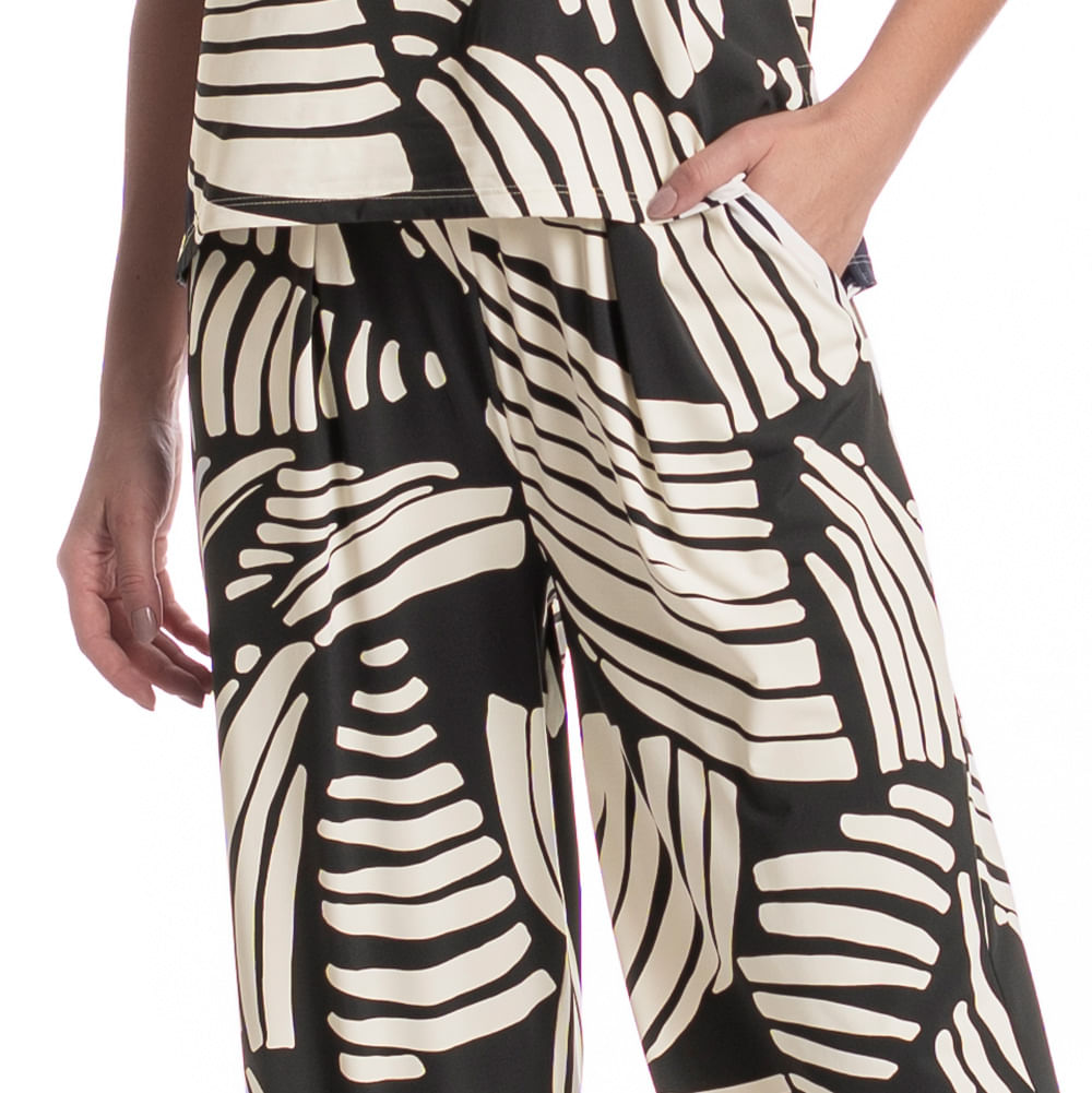 Calça Feminina Com Pregas E Bolso Mistral - Imagem 5 - Mobile