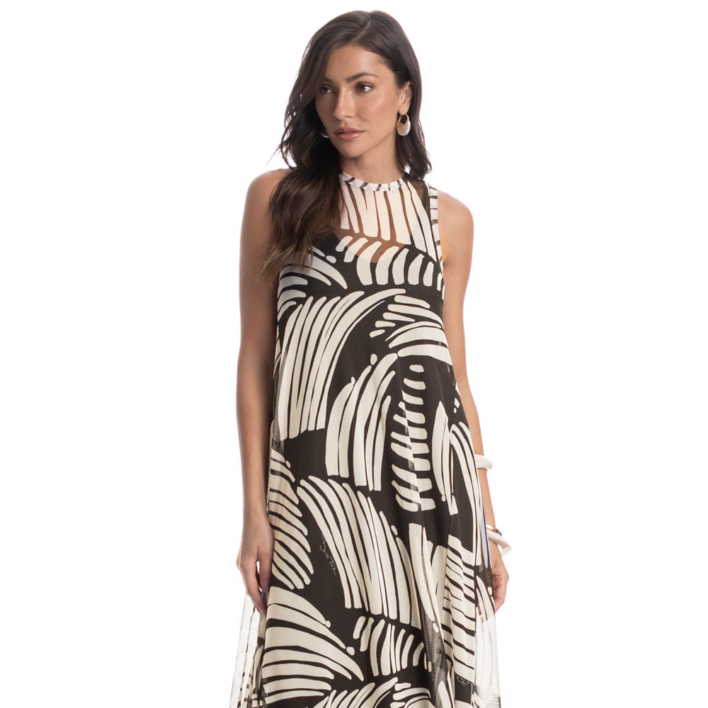 Vestido Amplo Tule Mistral Preto - Imagem 1