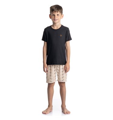 Pijama Curto Masculino Infantil Netuno - Imagem 3 - Mobile