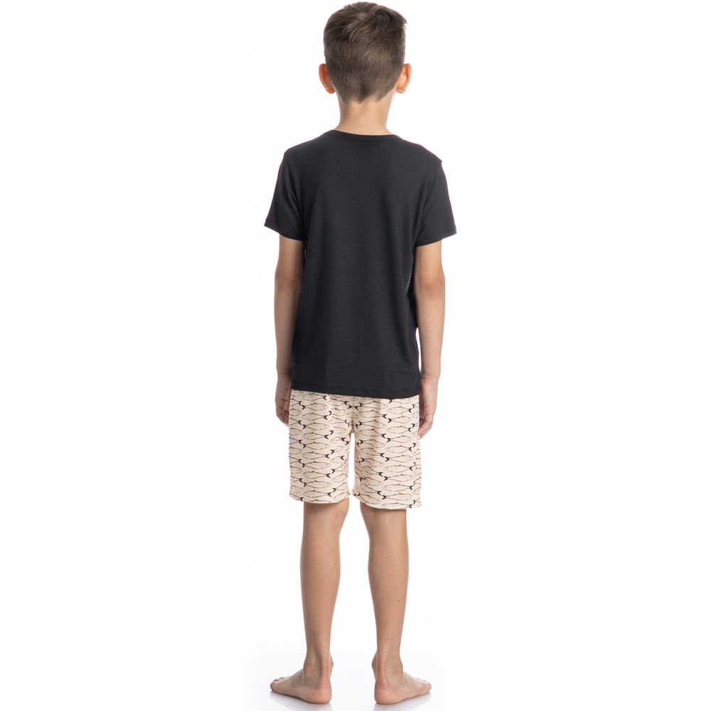 Pijama Curto Masculino Infantil Netuno - Imagem 4 - Mobile