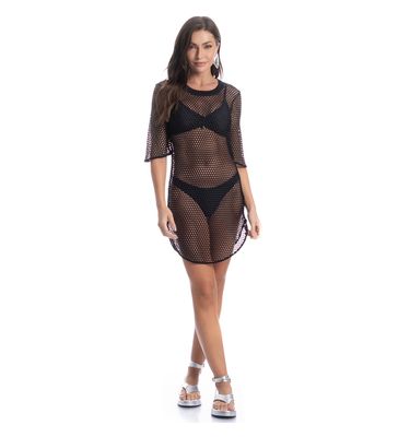 Vestido Curto Com Manga Arena - Imagem 3 - Mobile