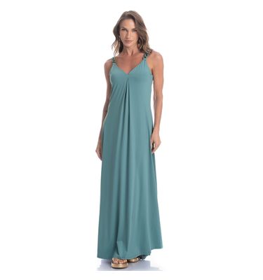 Vestido Longo Com Prega Serena - Imagem 3 - Mobile
