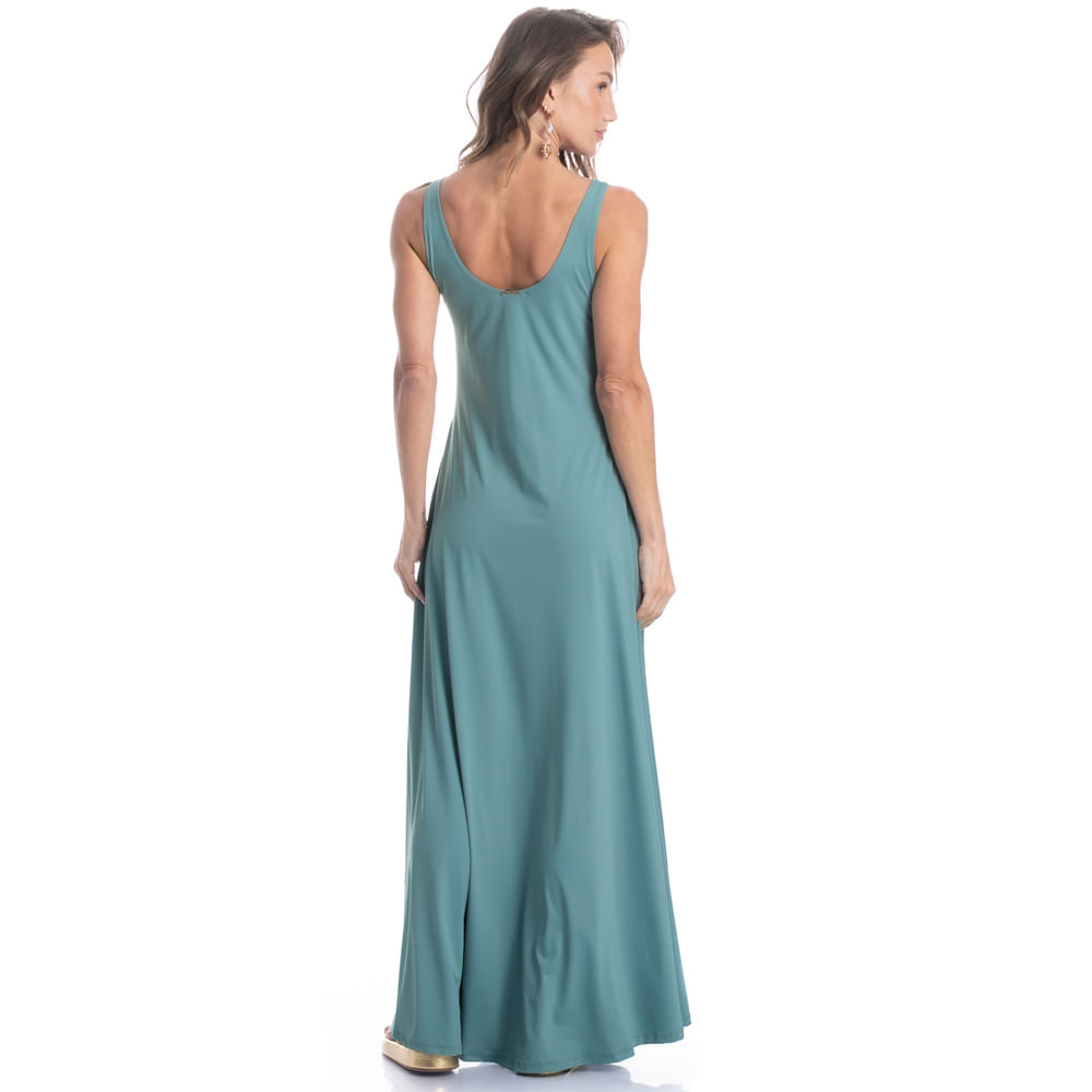 Vestido Longo Com Prega Serena - Imagem 4 - Mobile