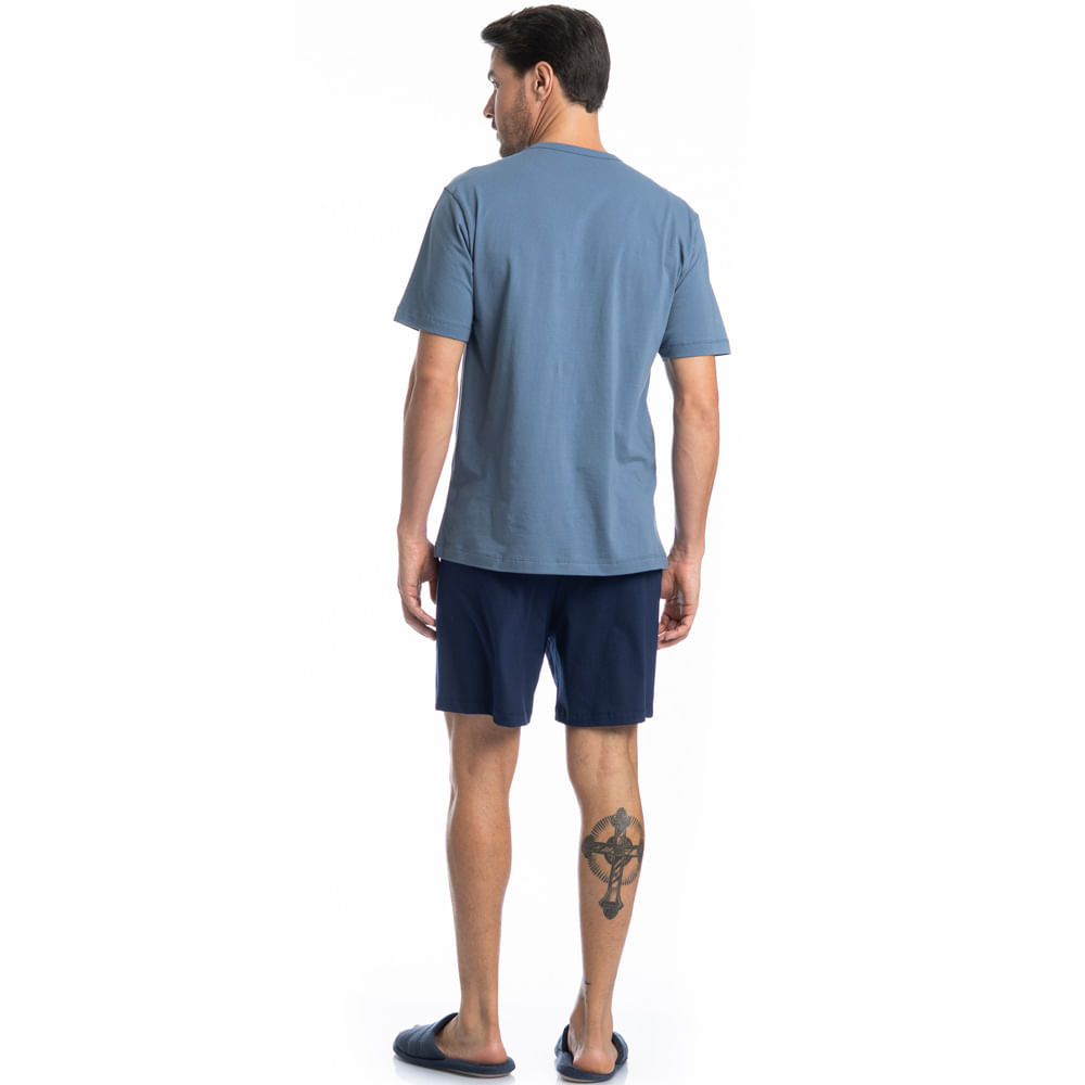 Pijama Masculino Curto Eric Tombini - Imagem 4 - Mobile