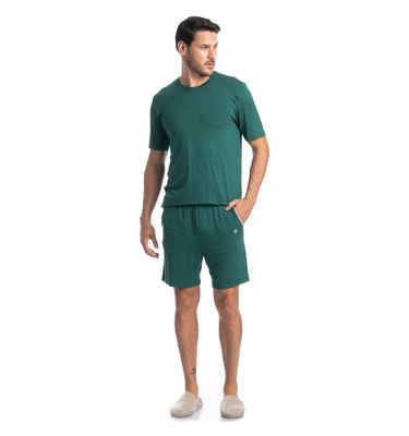 Pijama Masculino Curto Com Bolso Lucca Tombini - Imagem 3 - Mobile
