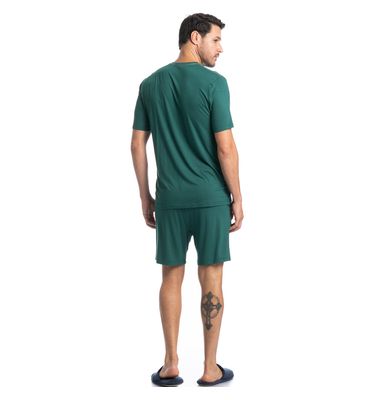 Pijama Masculino Curto Com Bolso Lucca Tombini - Imagem 4 - Mobile
