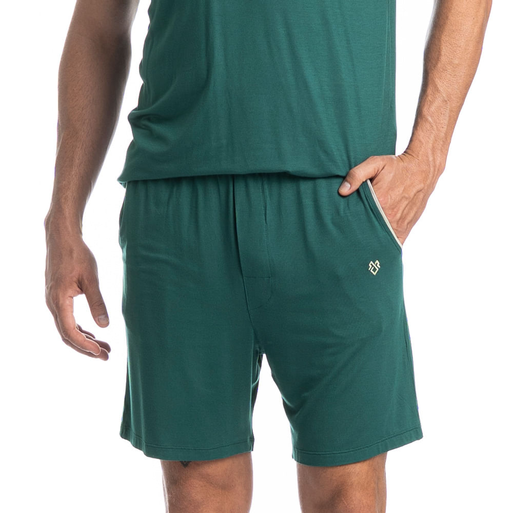 Pijama Masculino Curto Com Bolso Lucca Tombini - Imagem 5 - Mobile