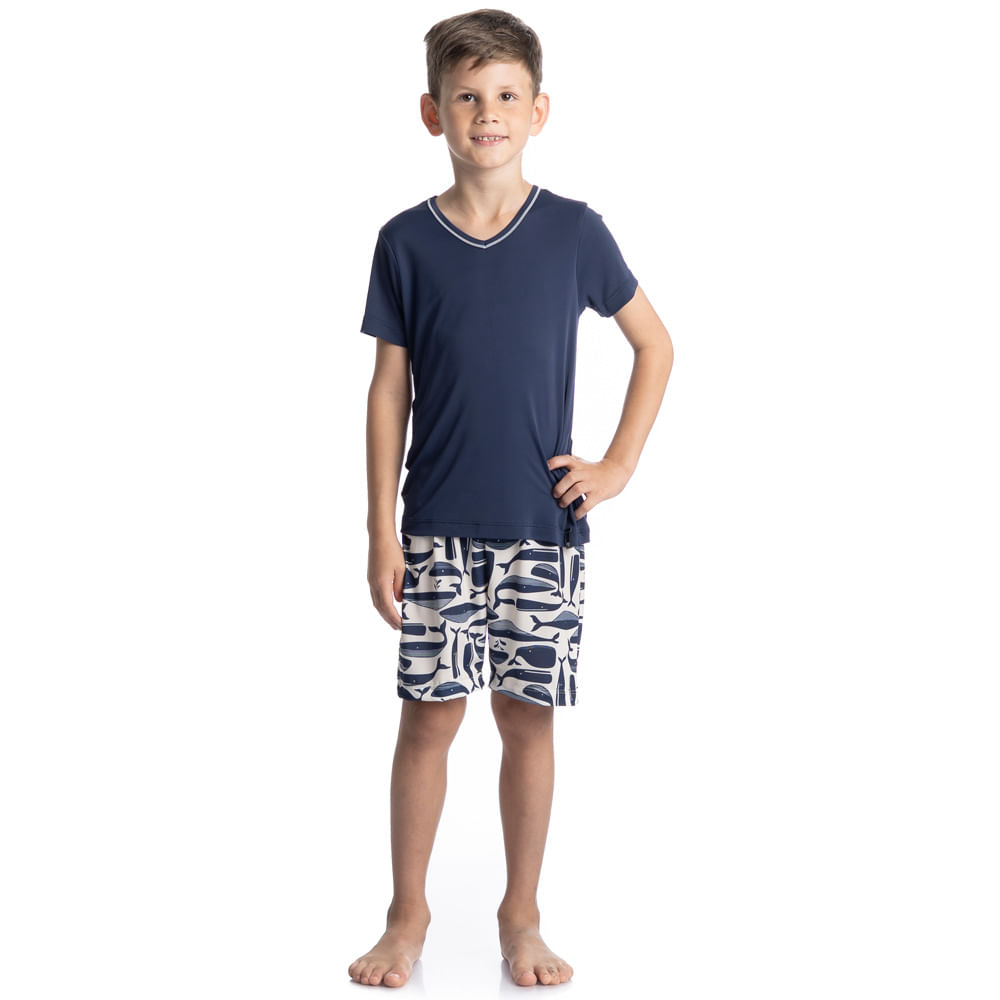 Pijama Masculino Curto Infantil Clóvis Tombini - Imagem 3 - Mobile