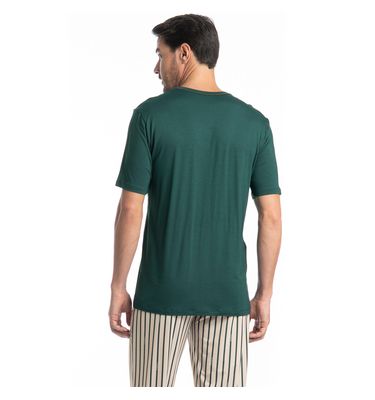 Pijama Masculino Longo Manga Curta Tombini - Imagem 2 - Mobile