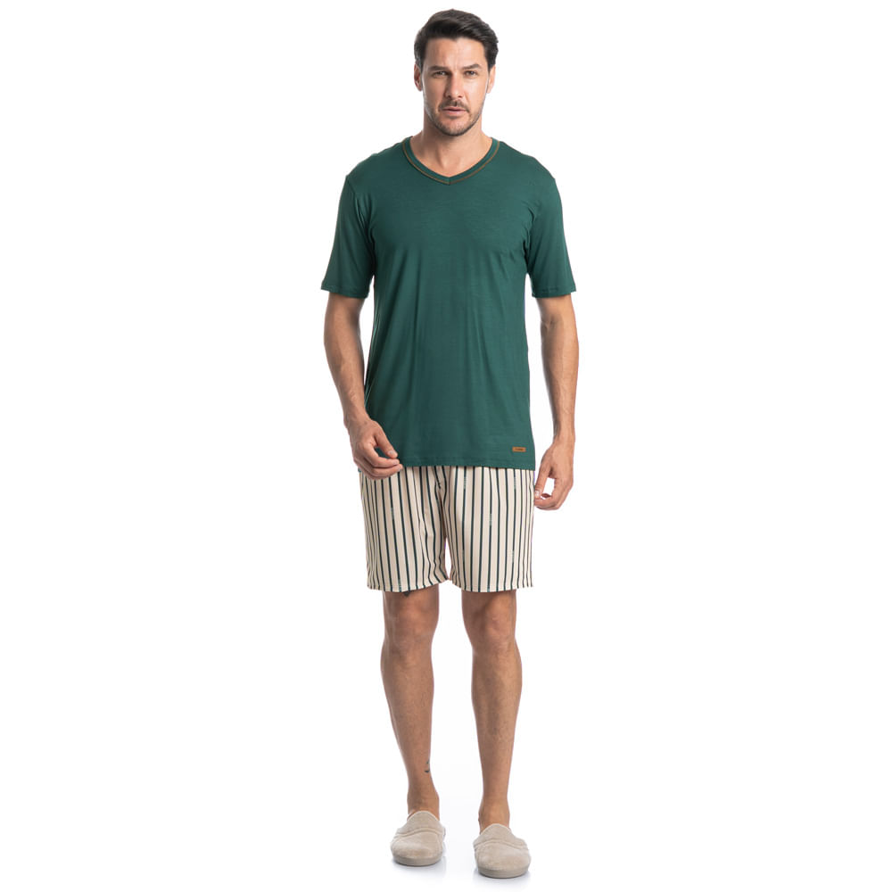 Pijama Masculino Curto Tombini - Imagem 3 - Mobile