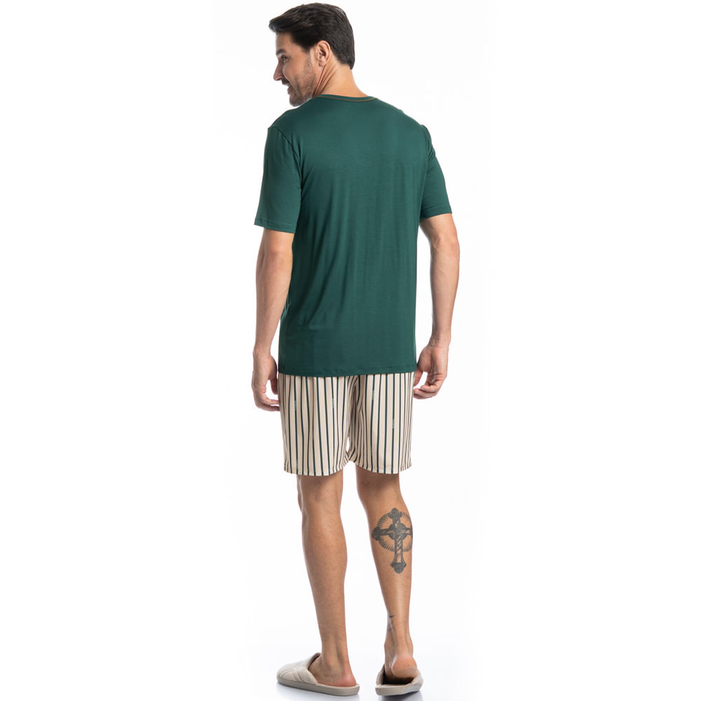 Pijama Masculino Curto Tombini - Imagem 4 - Mobile