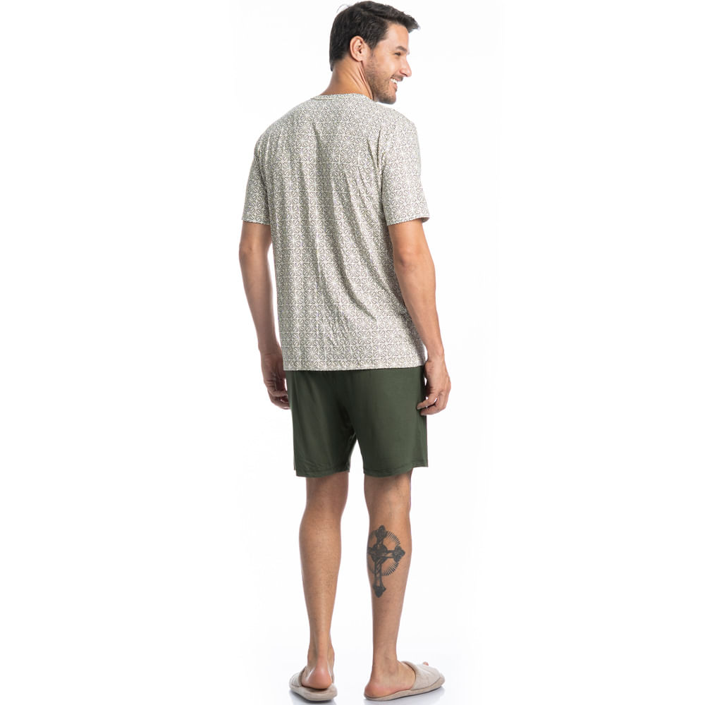 Pijama Masculino Curto Americano Apolo Tombini - Imagem 4 - Mobile