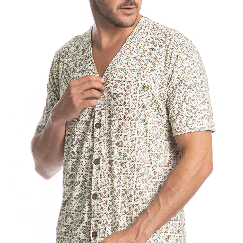 Pijama Masculino Curto Americano Apolo Tombini - Imagem 5 - Mobile
