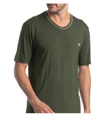 Pijama Masculino Curto Decote V Apolo Tombini - Imagem 5 - Mobile
