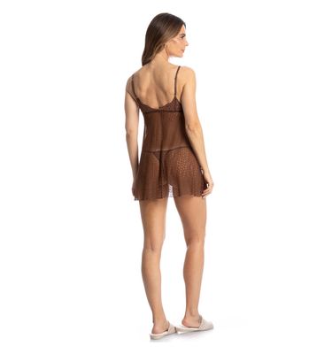 Camisola Em Renda Com Calcinha Cleo - Imagem 4 - Mobile