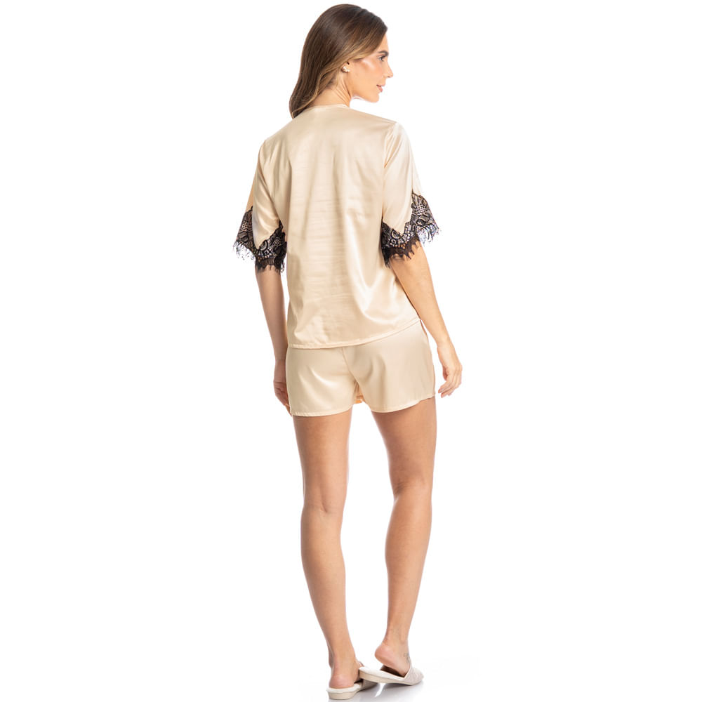 Pijama Feminino Curto Americano Gaia - Imagem 4 - Mobile