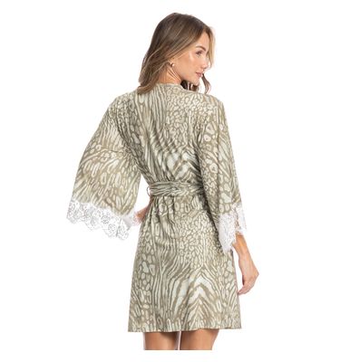 Robe Feminino Curto Com Renda Leona - Imagem 2 - Mobile