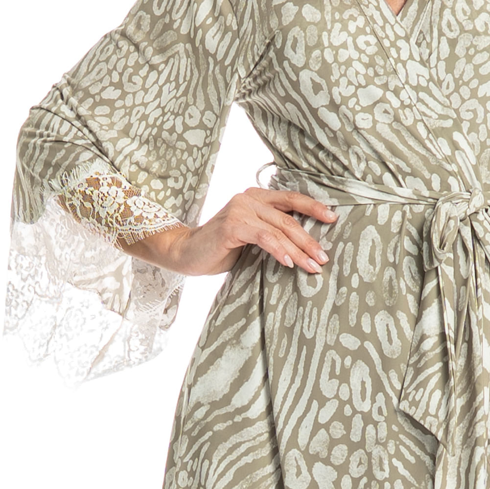 Robe Feminino Curto Com Renda Leona - Imagem 5 - Mobile