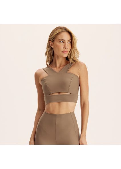 Top Cut Out Glide Vivame Marrom - Imagem 1