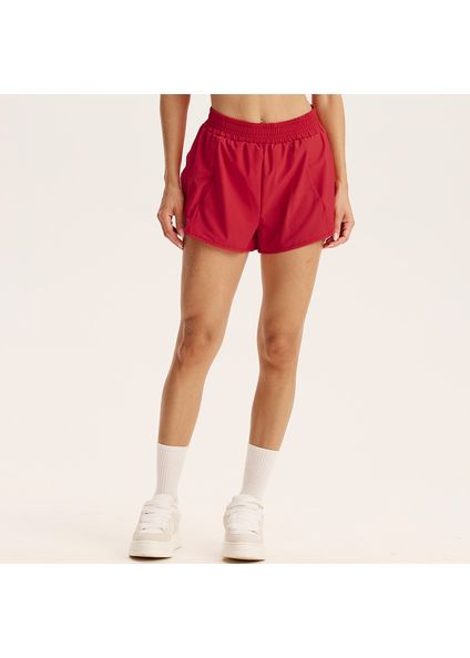 Shorts Feminino Duplo Rebound Vivame Vermelho - Imagem 1
