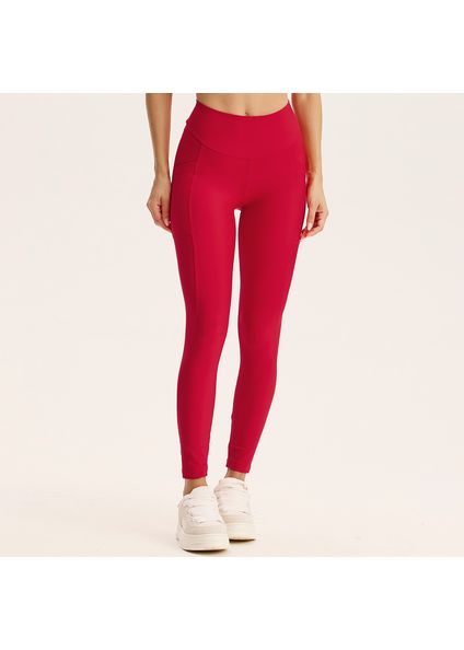 Calça Legging Comfort Shape Com 2 Bolsos Rebound Vivame Vermelho - Imagem 1
