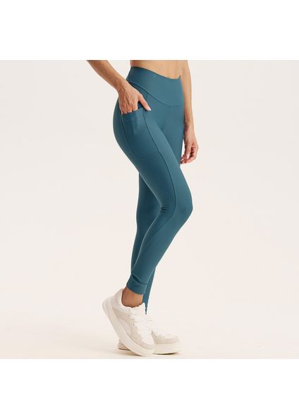 Calça Legging Comfort Shape Com 2 Bolsos Rebound Vivame Azul-2 - Imagem 1