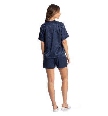 Pijama Feminino Curto Americano Marina - Imagem 4 - Mobile