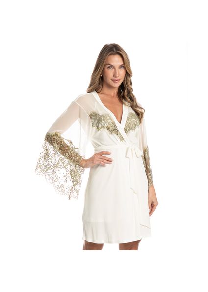 Robe Curto Feminino Petúnia Branco - Imagem 1
