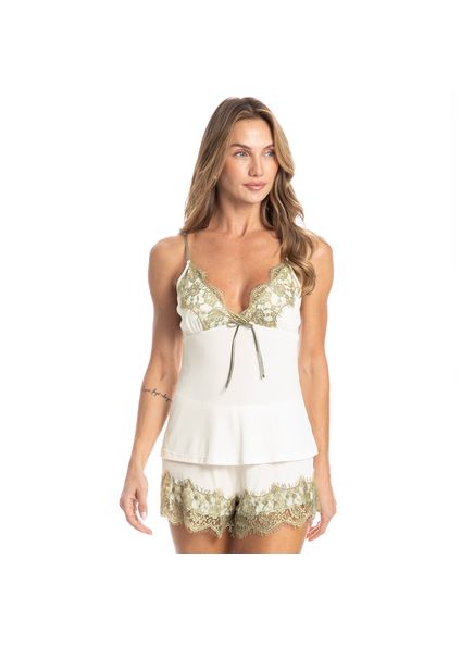 Short Doll Mini Com Renda Petúnia Branco - Imagem 1