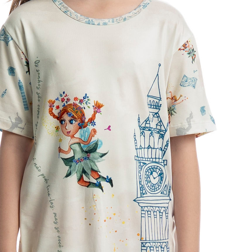 Camisão Curto Infantil Sininho - Imagem 5 - Mobile