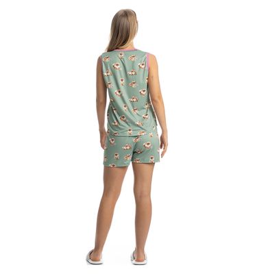 Pijama Curto Regata Decote V Lyla Sports - Imagem 4 - Mobile